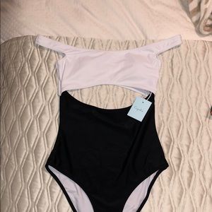 Cupshe off-shoulder one piece NWT